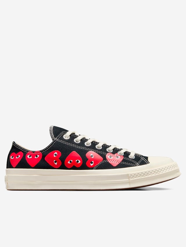 Chuck 70 OX Multi Heart black x CDG