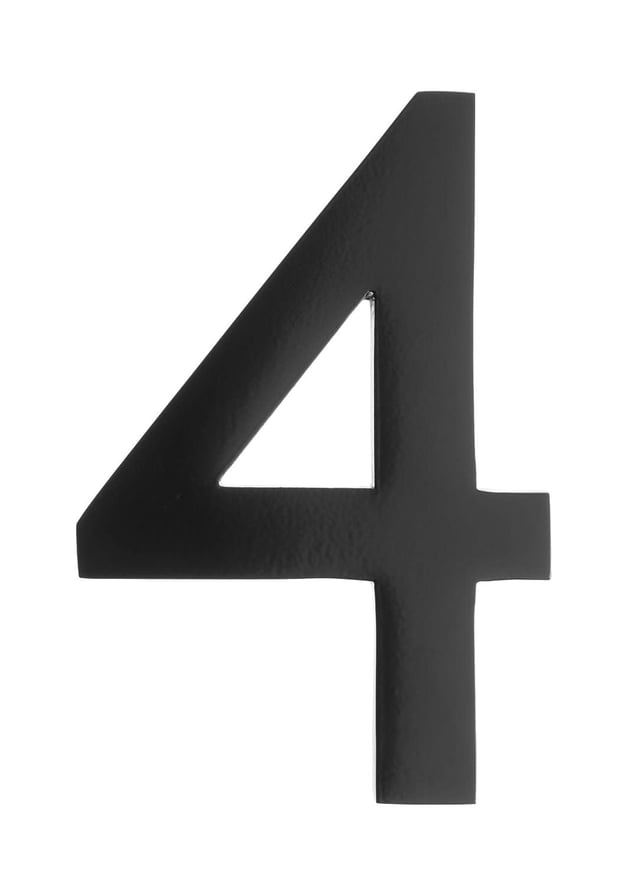 Architectural Mailboxes 3585B-4 Floating House Number 4, Black - 5 in.