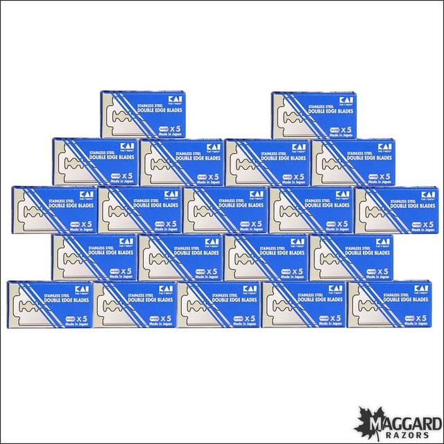Kai Double Edge Razor Blades Bulk Pack, 100 blades