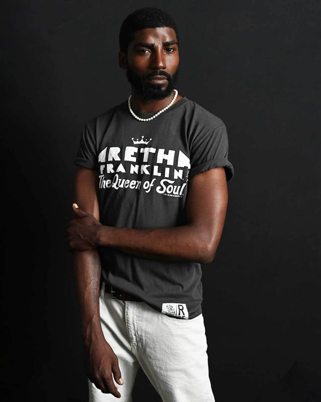 Aretha Franklin Queen of Soul Black Tee