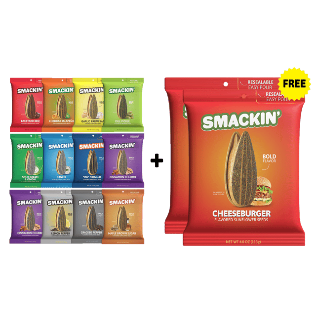 12 Bag Variety Pack + 2 FREE Large Cheeseburger Bags