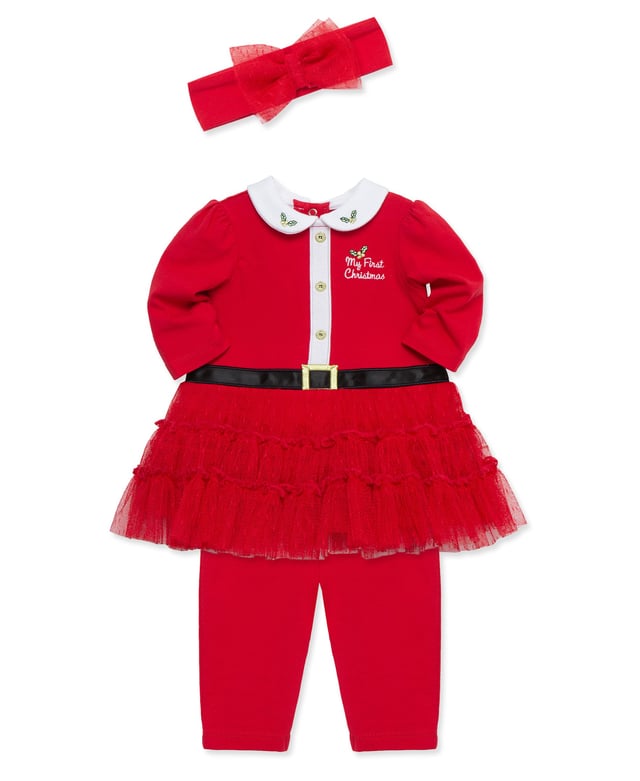 "My First Christmas" Tutu Dress Set (3M-12M)