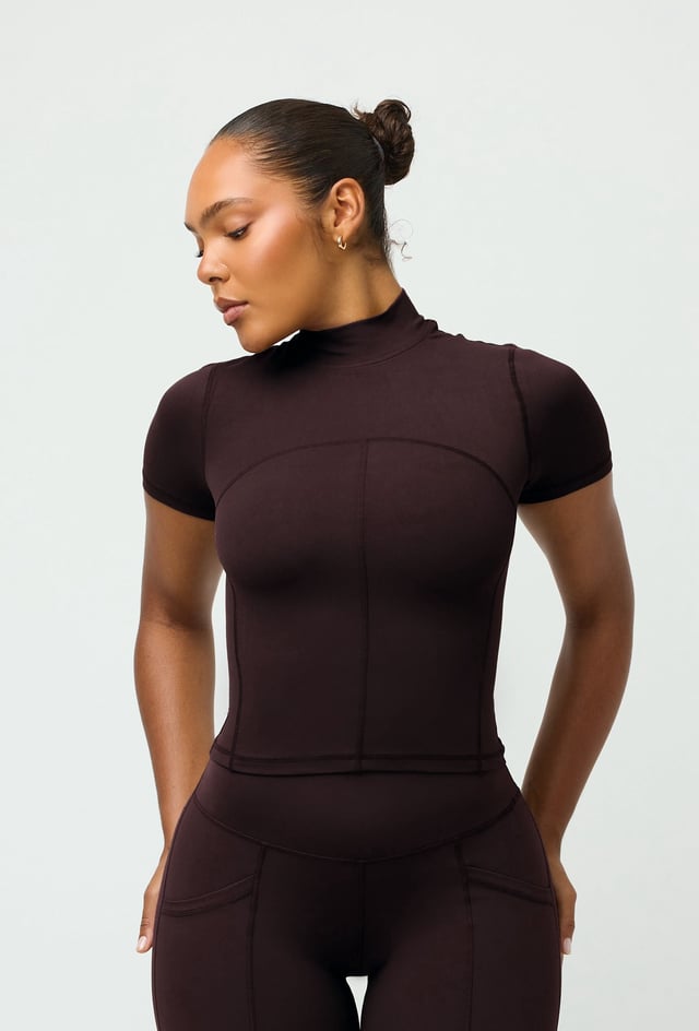 Contour Mock Neck - Espresso
