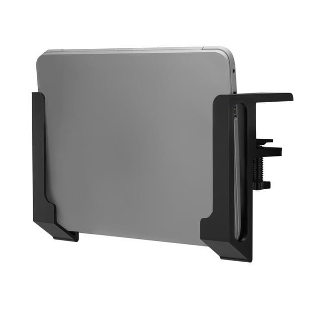 Uchwyt na laptopa z boku biurka, 1.2" / 31 mm, regulowana szerokość, idealny do Macbooków, urządzeń Surface, klawiatur, przełączników, tabletów i innych