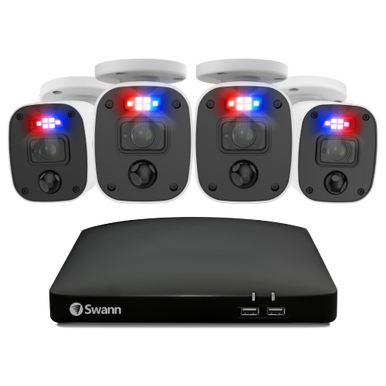 Home 4 Camera 8 Channel 1080p Full HD DVR 1TB HDD Security System with Mic