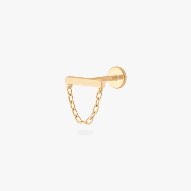 Bar Chain Flatback Stud