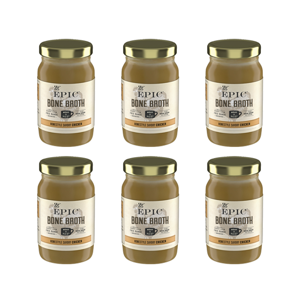 Homestyle Savory Chicken Bone Broth (6) 14OZ Jars