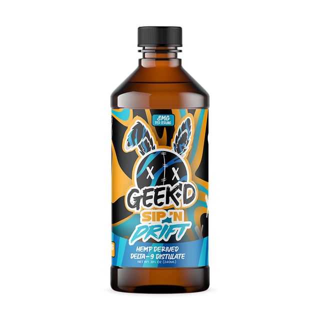 Sip 'N Drift Delta 9 THC Syrup - Caribbean Blast - 800mg - Geek'd