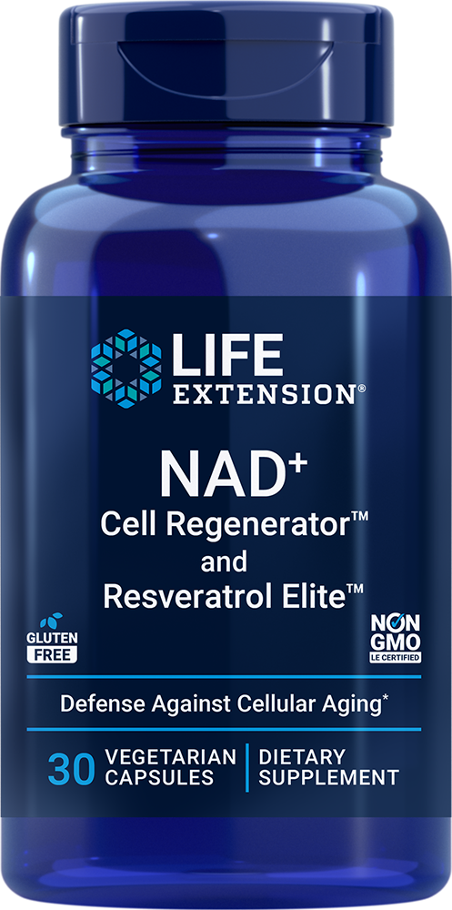 NAD+ Cell Regenerator™ and Resveratrol Elite™, 30 vegetarian capsules