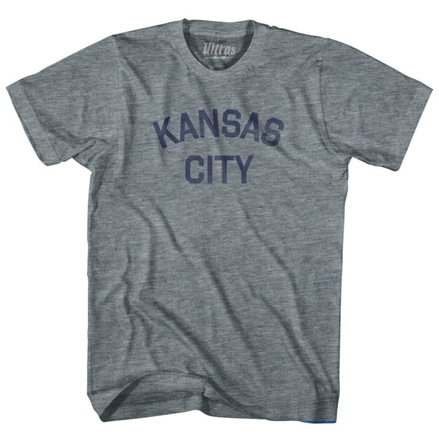 Kansas City Adult Tri-Blend T-Shirt - Athletic Grey