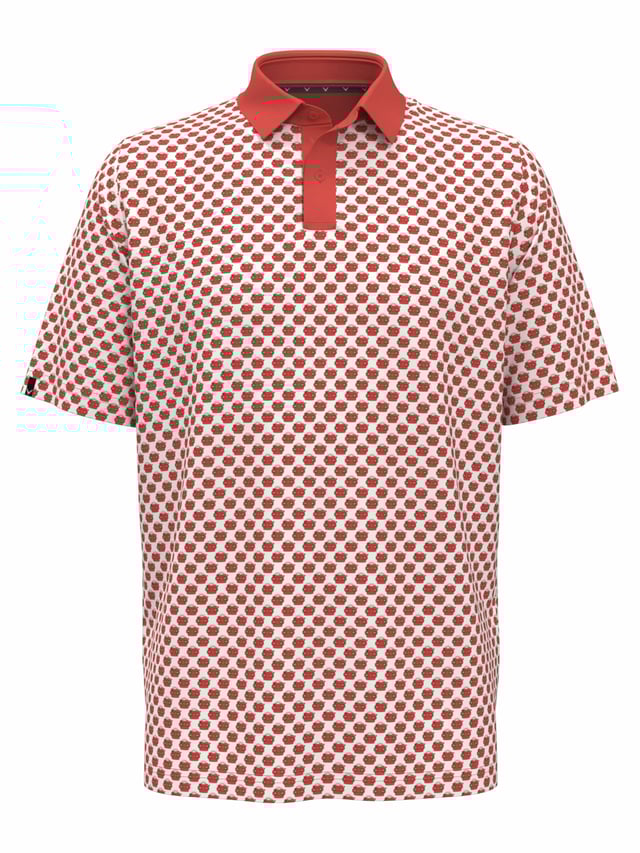 Mens View Master Print Golf Polo