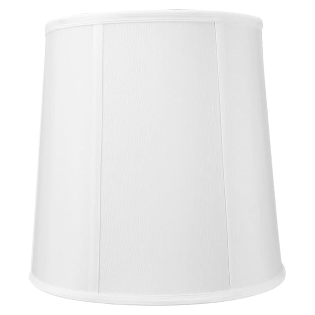 10x12x12 SLIP UNO FITTER White Shantung Fabric Drum Lampshade