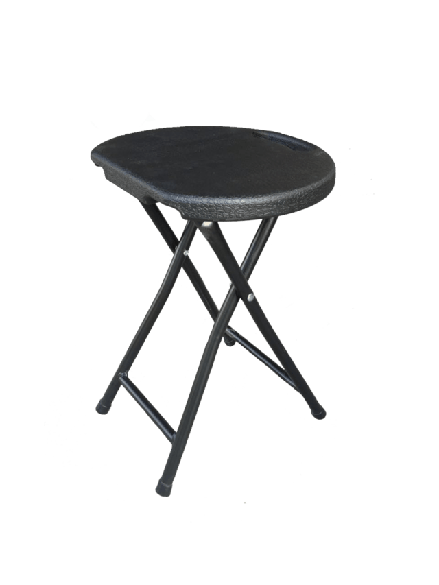 Black Super Sturdy Folding Stool