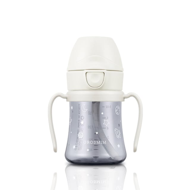 Grosmimi PPSU Straw Cup with Flip Top - 6oz (200ml)