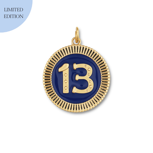 Lucky 13 Navy Poker Chip