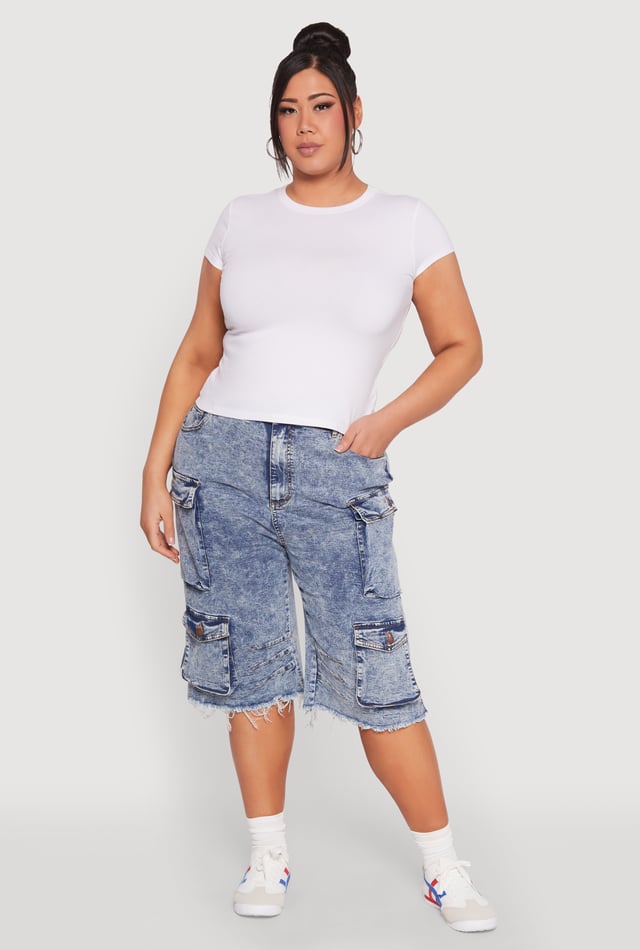 Plus Size Short Sleeve Crew Neck Tee