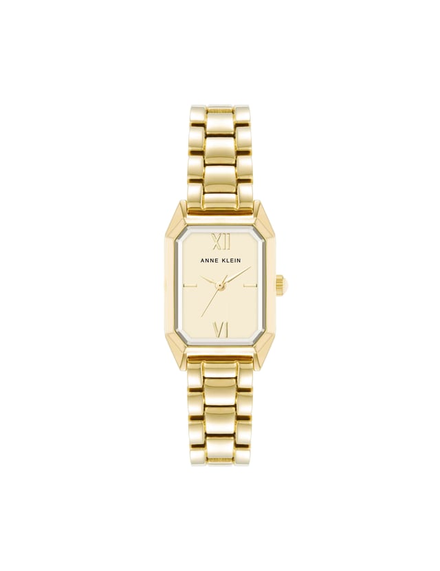 Petite Octagonal Shaped Metal Bracelet Watch