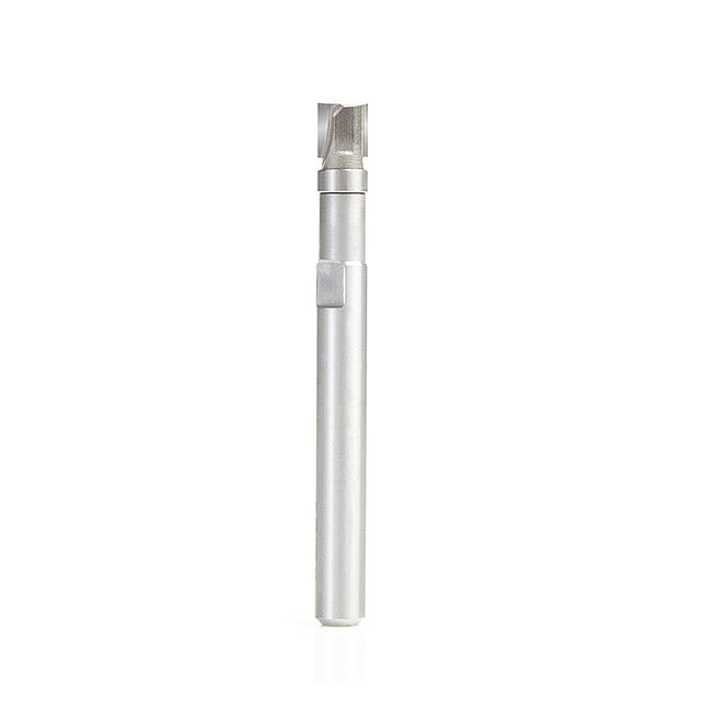 Amana Tool 47224-S Miniature Flush Trim Plunge Template 1/4 D x 1/4 CH x 1/4 Inch SHK Carbide Tipped Router Bit with Mini 1/4 D Upper Ball Bearing