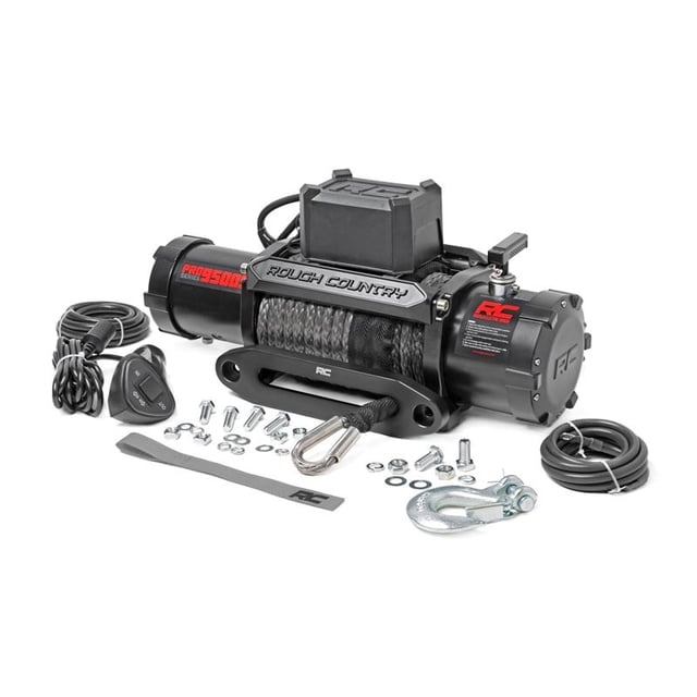 Rough Country 9500-Lb Pro Series Winch | Synthetic Rope (PRO9500S)