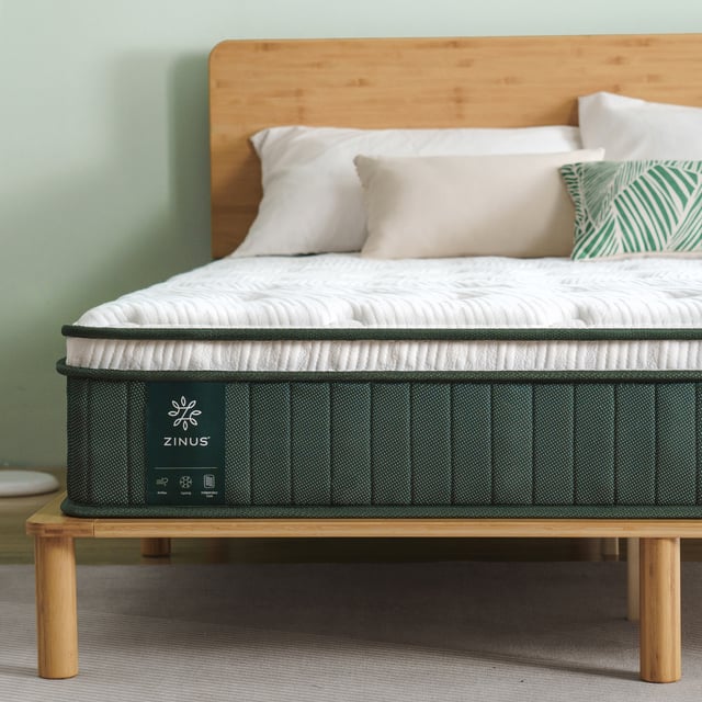 Zinus 25cm Premium Pocket Spring Euro Top Mattress 5 Zone
