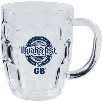 Promotional 8 oz Plastic German Style Dimple Mug with Handle
