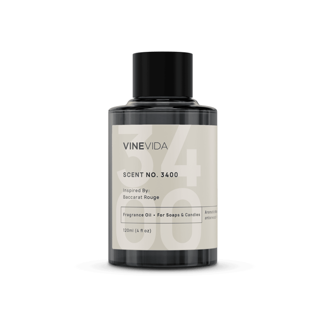 NO. 3400 Fragrance Oil for Soaps & Candles - Inspired by: Baccarat Rouge 540 by Maison Francis