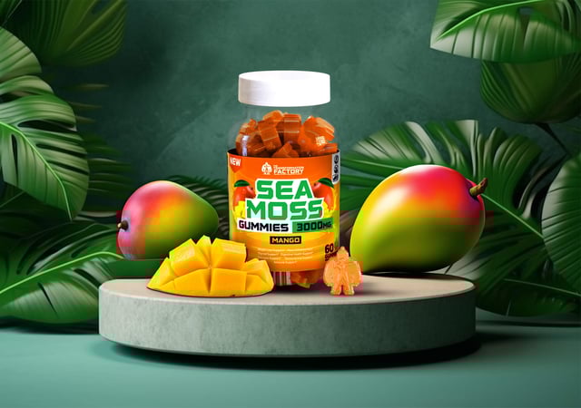 Mango Sea Moss Gummies - 3000Mg Per serving.