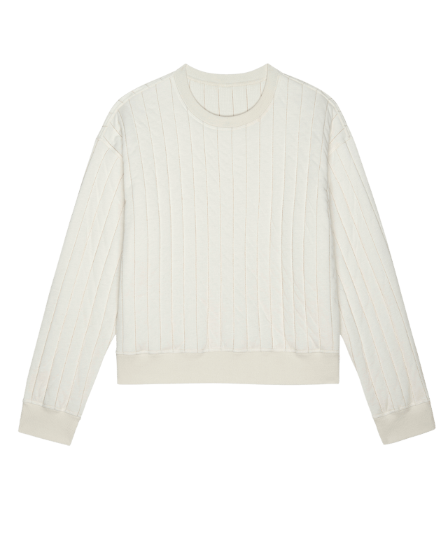 The Reversible Quilted Avalanche Sweatshirt. -- Chalk