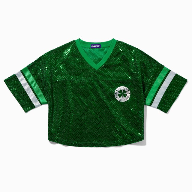 st. patrick's day "o'lucky" football-style jersey