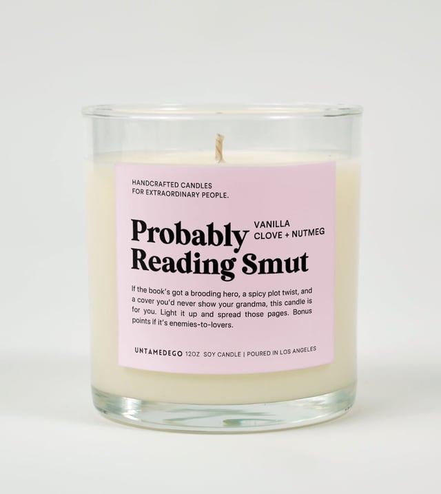 Probably Reading Smut Glass Candle