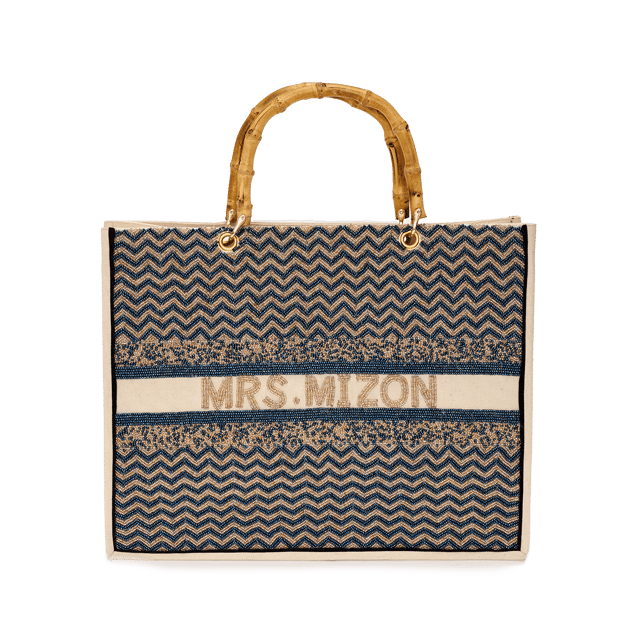 The Juliana Beaded Tote - Royal Ziggy