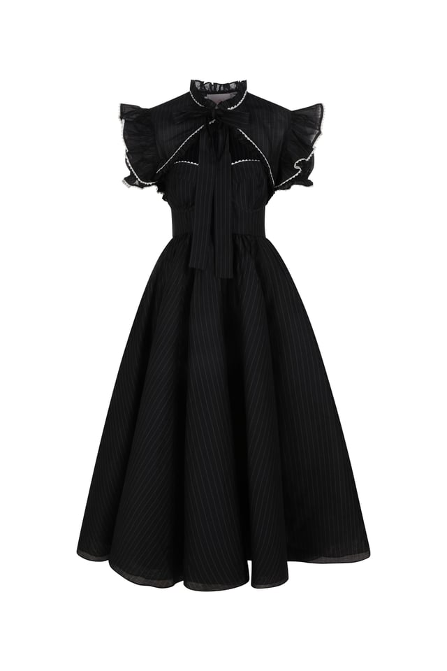 The Pinstripe High Court Dress 🐈‍⬛🧹