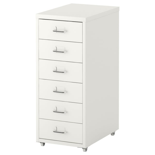 HELMER Drawer unit on casters - white 28x69 cm (11x27 1/8 ")