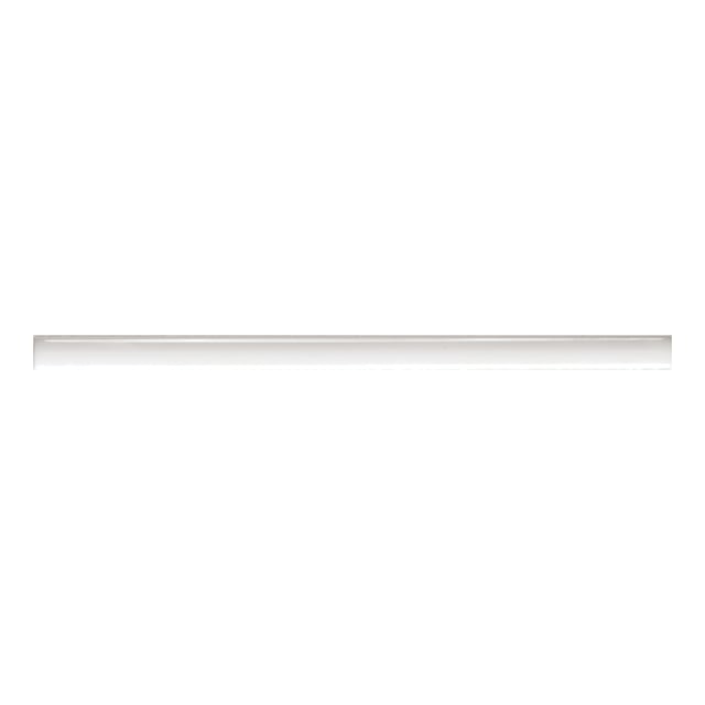 Clara .5" x 12" Glossy Ceramic Jolly Trim in White