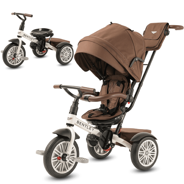 White Satin Bentley 6 in 1 Stroller Trike