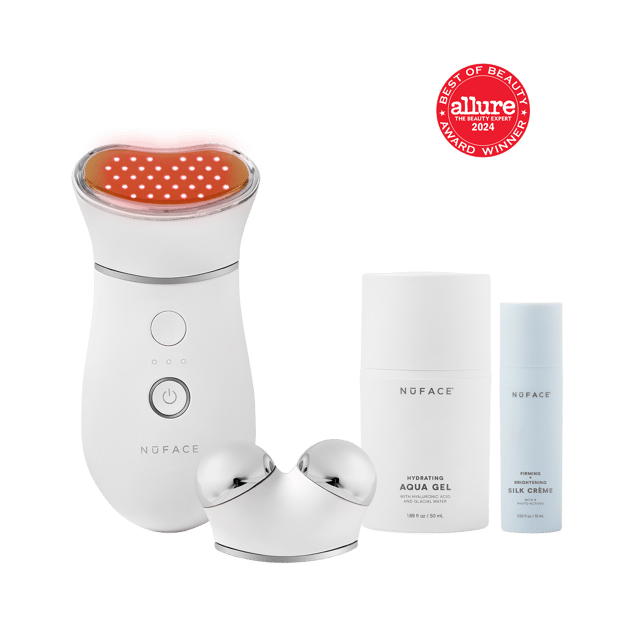 TRINITY+ with Red Light Therapy Attachment - Smart Microcurrent + LED Red Light Facial Toning Kit