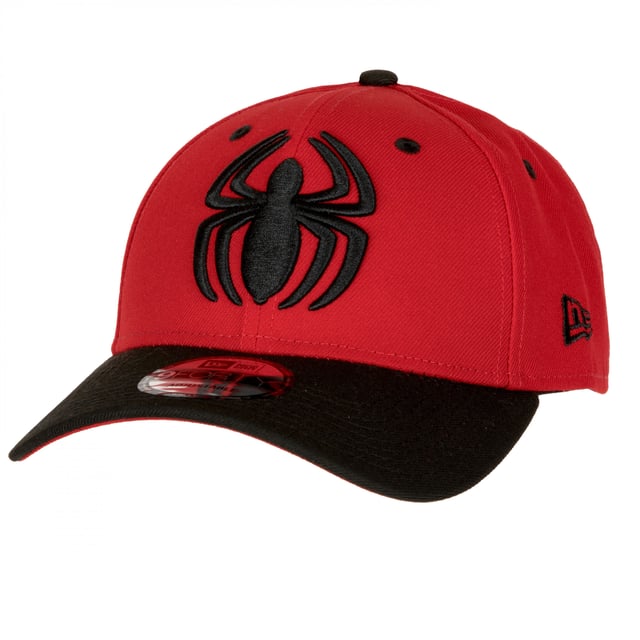 Spider-Man Logo Black and Red New Era 9Forty Adjustable Hat