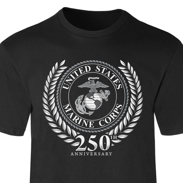 USMC 250th Anniversary Grayscale T-shirt
