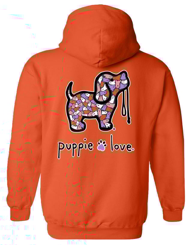 GHOST PATTERN PUP, ADULT HOODIE