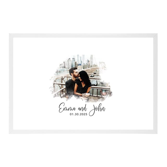 Custom Photo Wedding Signature Frame Guest Book Alternative, Set of 1