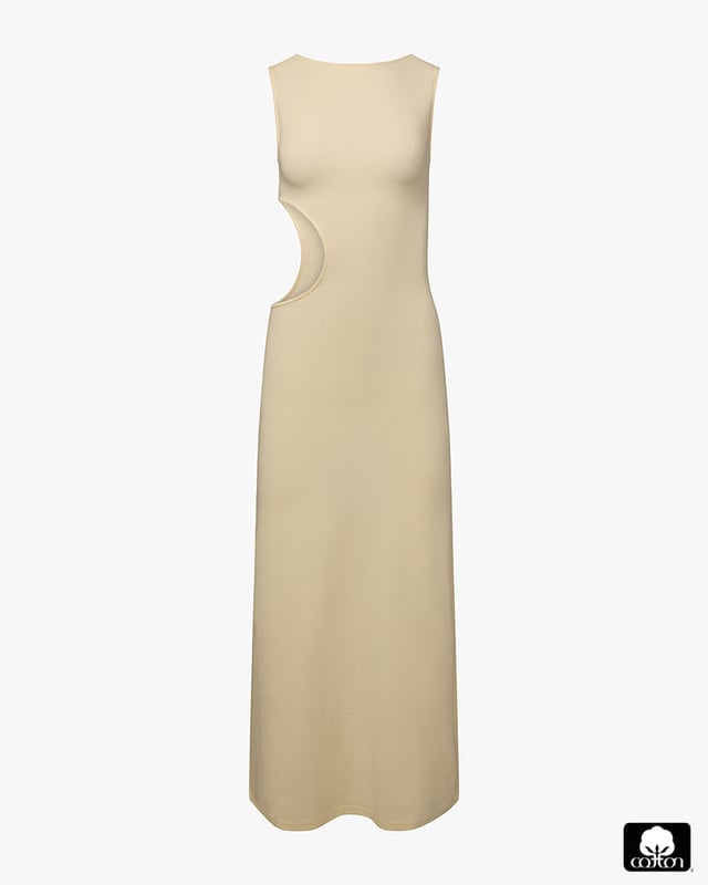 Cut Out Boat Neck Dress