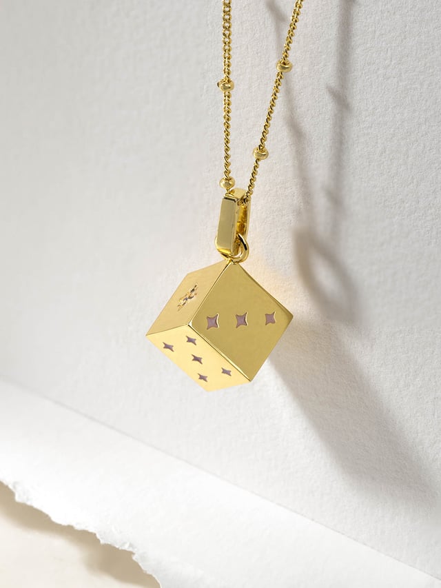 Dice Gold Necklace