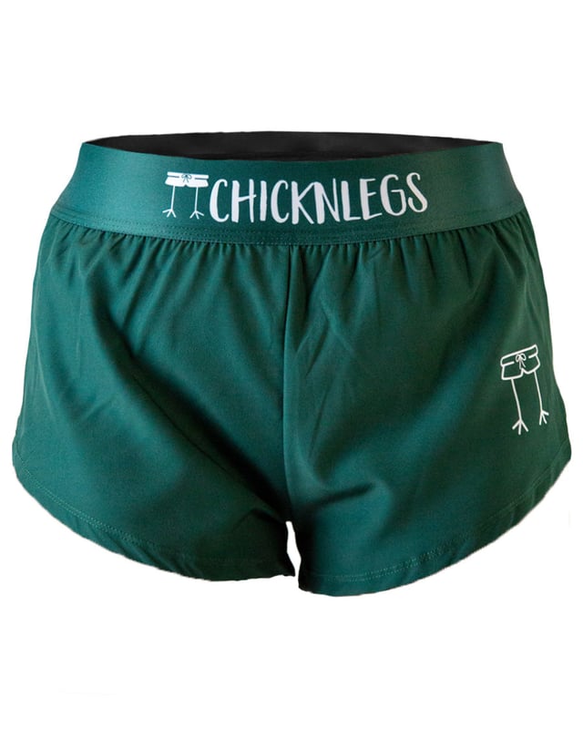 Women's Forest Green 1.5" Split Shorts