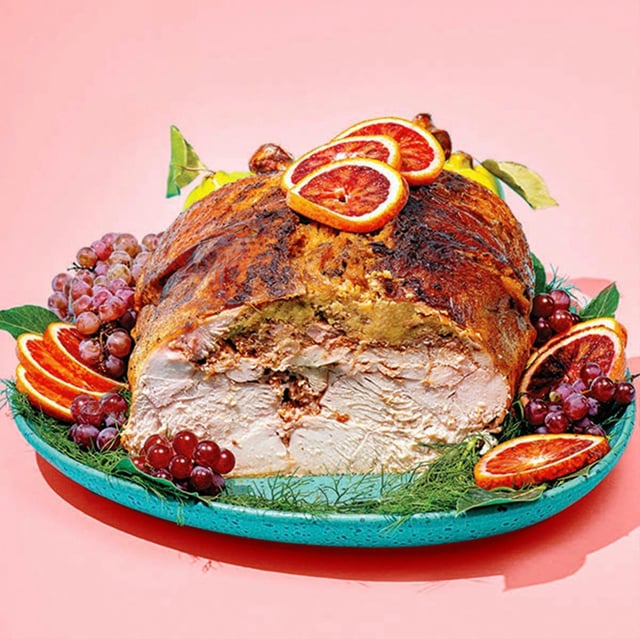 Small Turducken with Cajun Pork Cornbread Stuffing