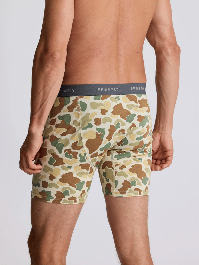 Men's Bamboo Motion Boxer Brief - Vintage Camo