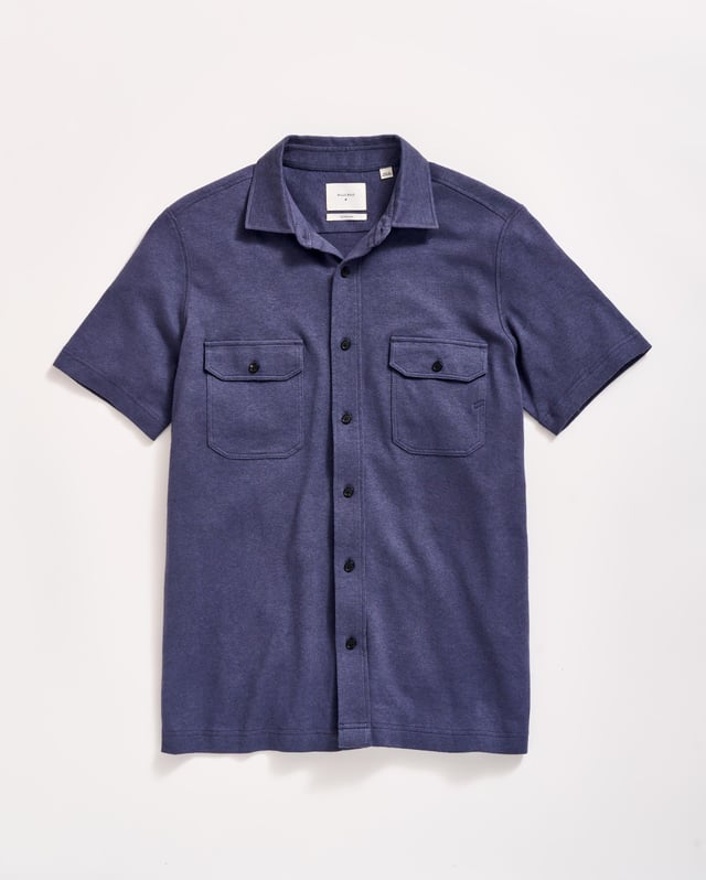 Short Sleeve Hemp Cotton Knit Shirt