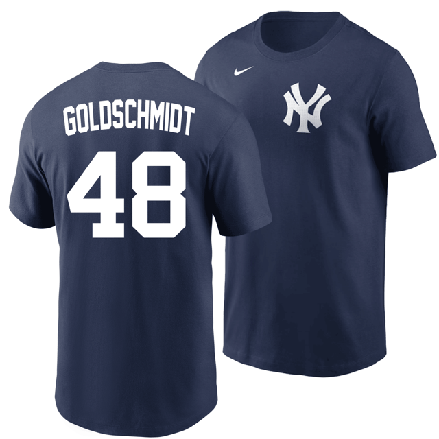 Paul Goldschmidt T-Shirt - Navy NY Yankees Adult T-Shirt