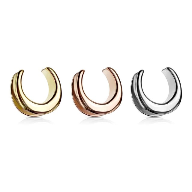 Crescent Moon Saddle Hanger Ear Gauge