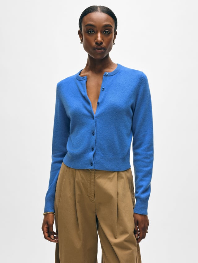 Cashmere Crewneck Cardigan