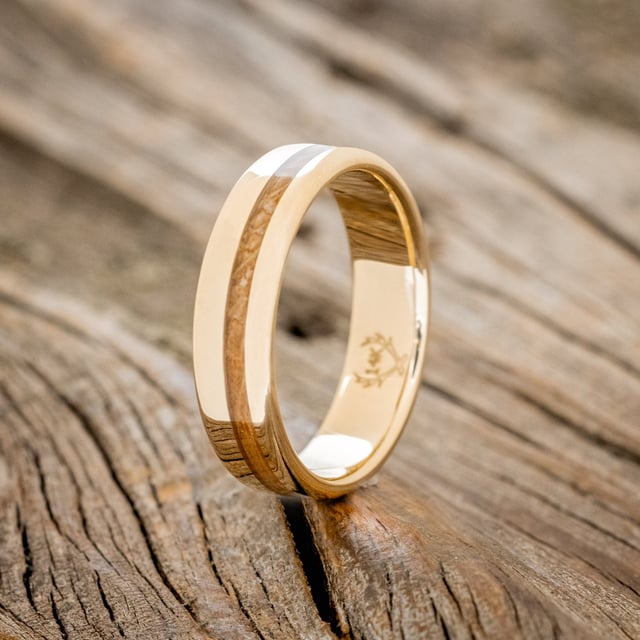 "VERTIGO" - WHISKEY BARREL OAK WEDDING BAND
